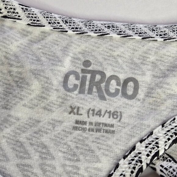 Circo Girls Black and White Sleeveless Arrow Print Maxi Dress Size XL 14/16 - Picture 10 of 11